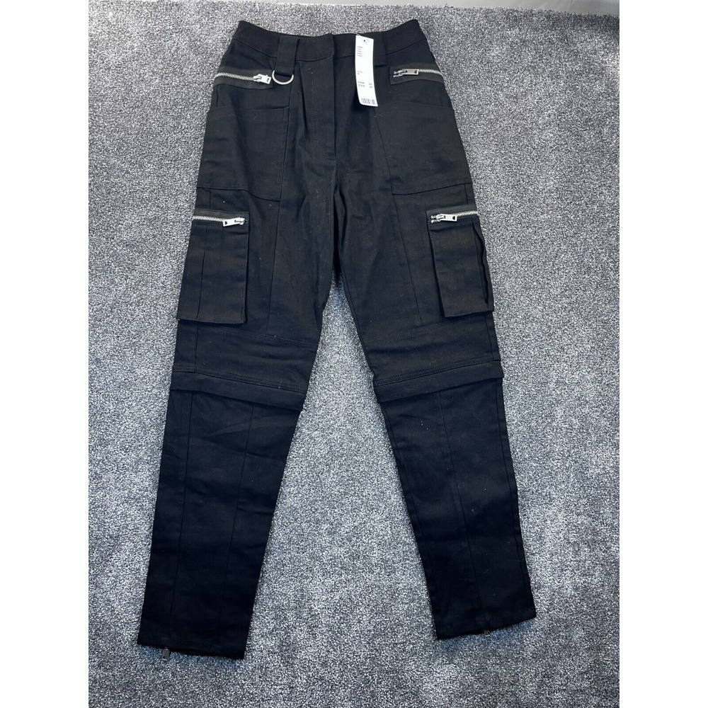 I.AM.GIA‎ Pants Womens XS Cargo Ursa Utility Zipper Pocket Skinny Black NWT